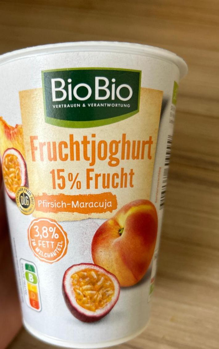 Фото - Fruchtjoghurt 15% Frucht Pfirsich-Maracuja BioBio