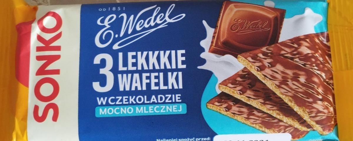 Фото - 3 Lekkie wafelki w czekoladzie mocno mlecznej E.Wedel Sonko