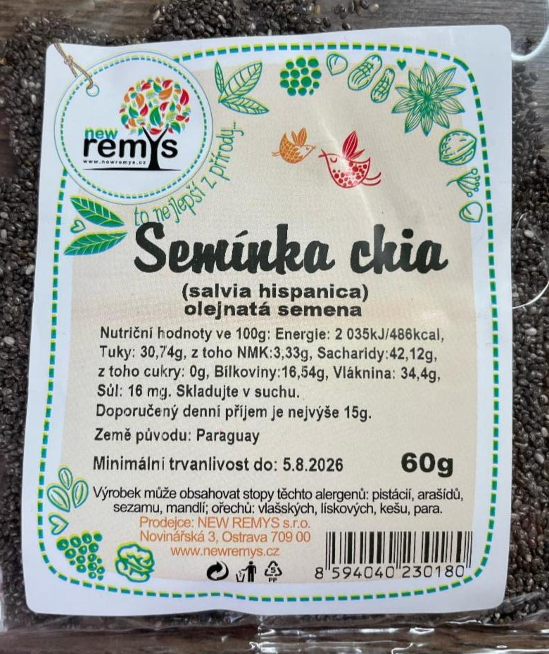 Фото - Seminka chia New Remys