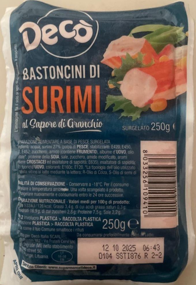 Фото - Bastoncini Di Surimi Deco