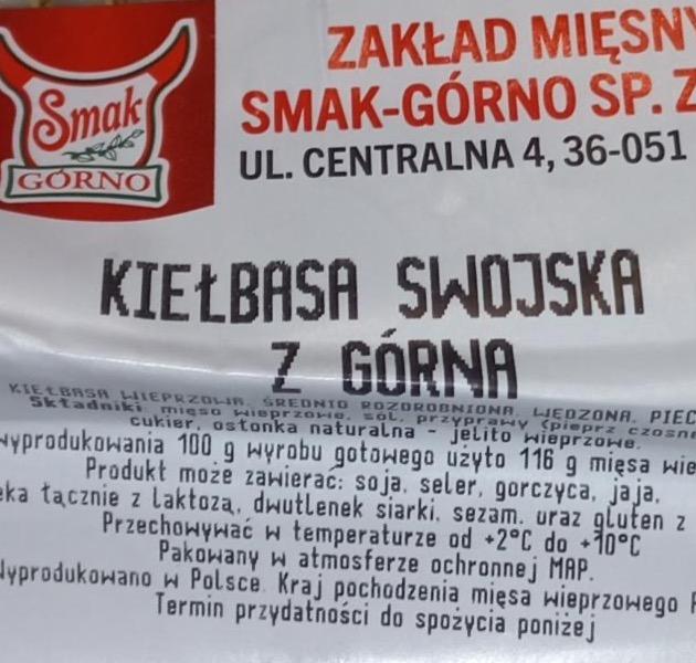 Фото - Kiełbasa swojska z górna Smak górno