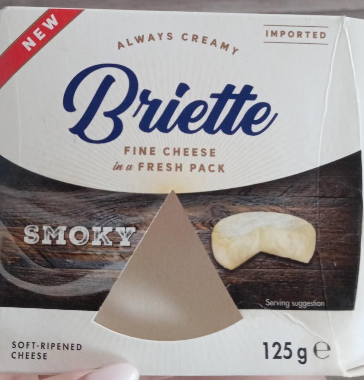 Фото - Сир 60% м'який з ароматом диму Smoky Briette