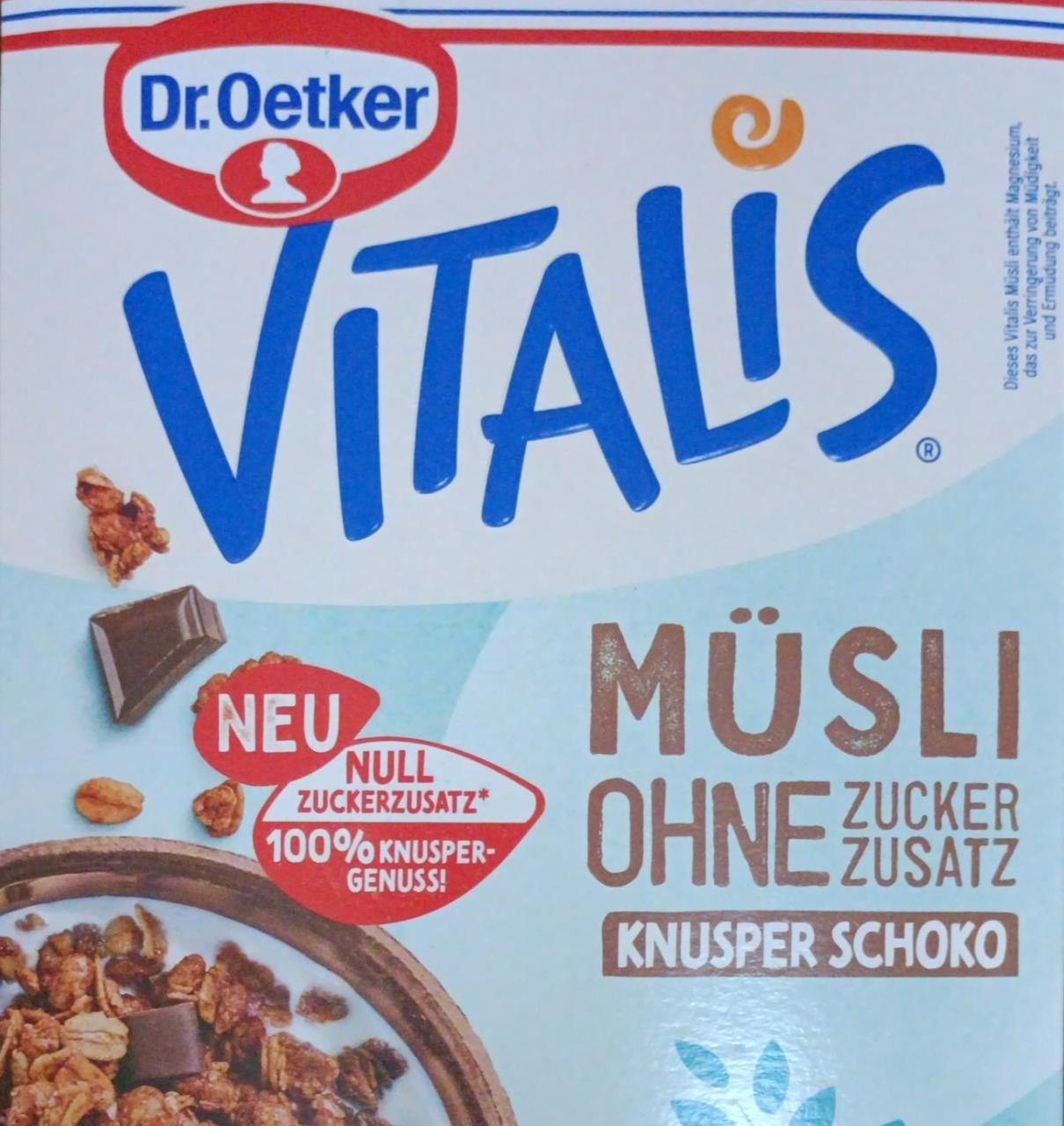 Фото - Vitalis ohne Zuckerzusatz Knusper Schoko Dr.Oetker