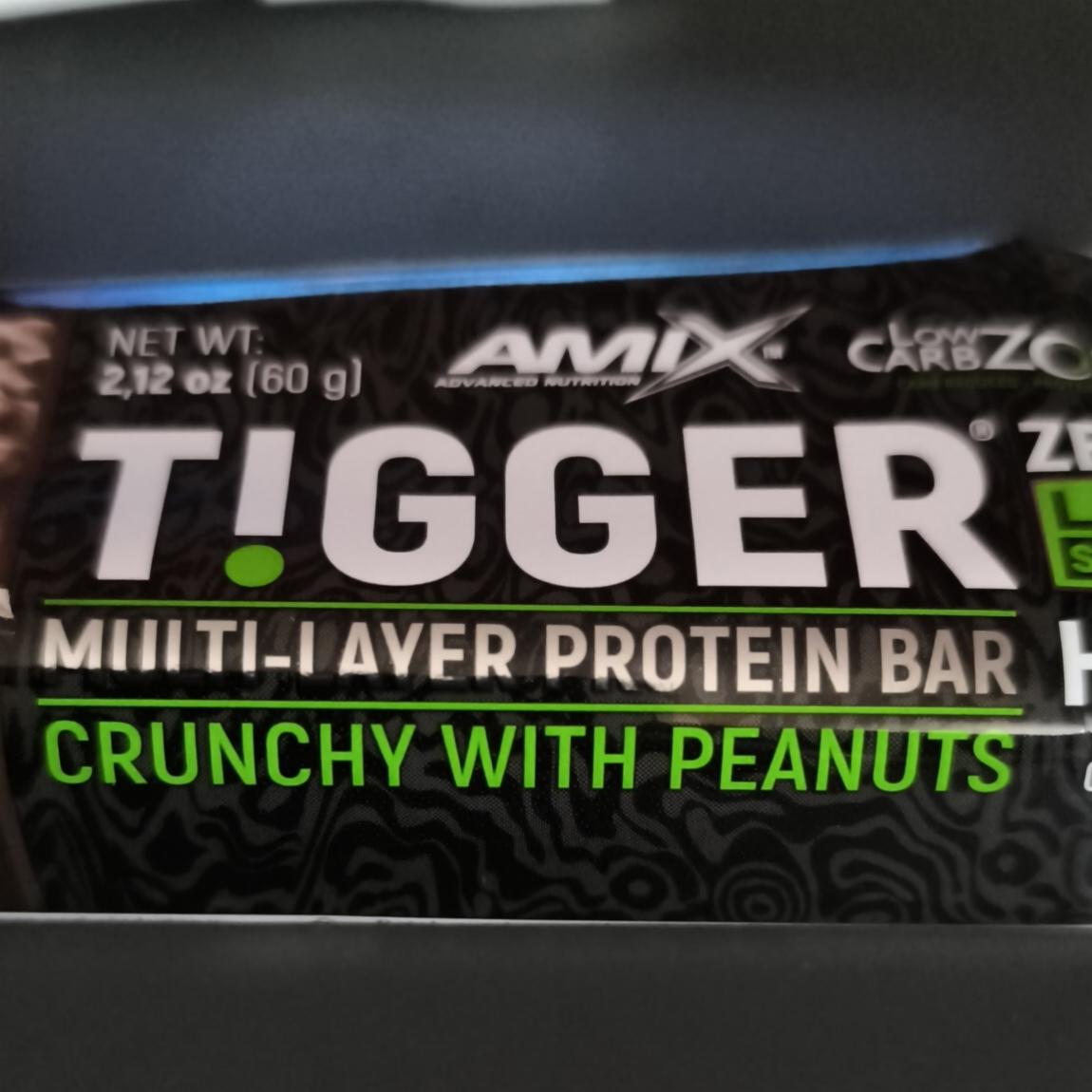 Фото - T!GGER Zero multi-layer protein bar dark chocolate & caramel in chocolate Amix