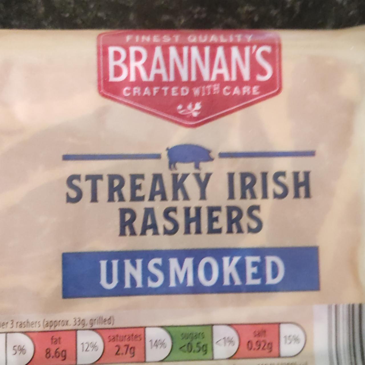 Фото - Irish Unsmoked Streaky Bacon Rashers Brannan's