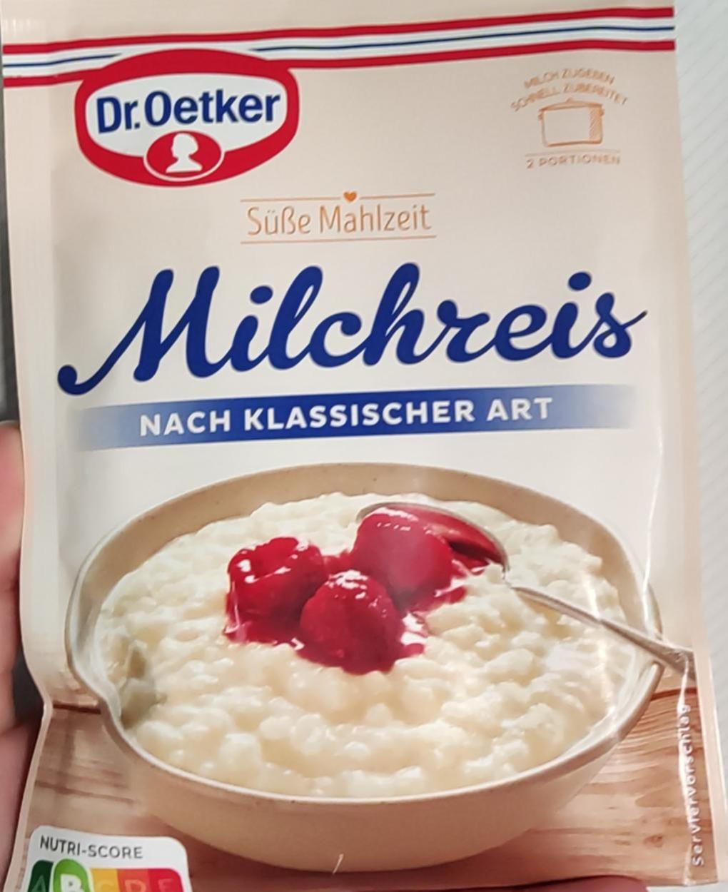 Фото - Milchreis Nach Klassischer Art Dr.Oetker