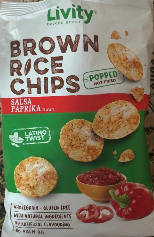 Фото - Brown rice chips salsa paprika flavor Livity