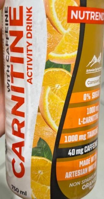 Фото - Carnitine activity drink with caffeine orange Nutrend