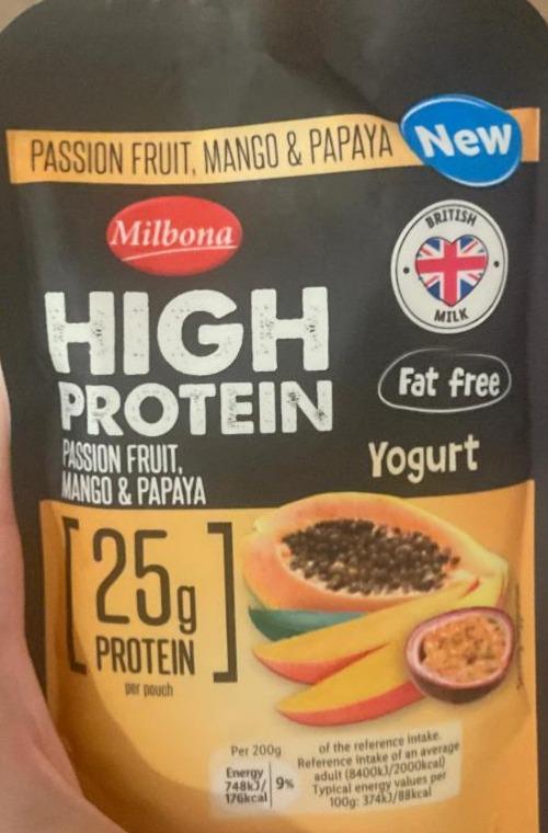 Фото - High Protein Passion Fruit, Mango & Papaya Milbona