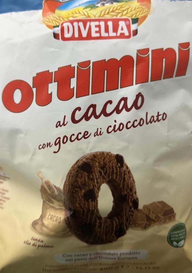 Фото - Ottimini al cacao con gocce di cioccolate Divella