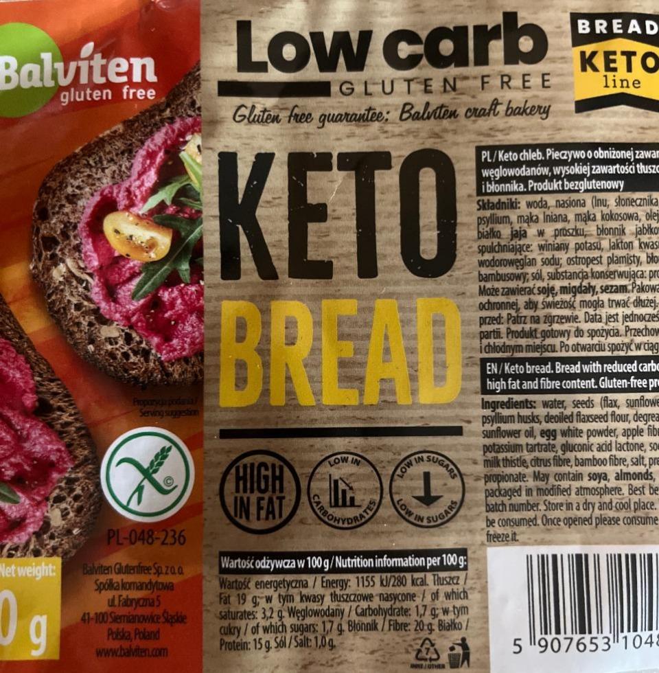 Фото - Gluten-free keto sliced bread with reduced carbs LowCarb Balviten