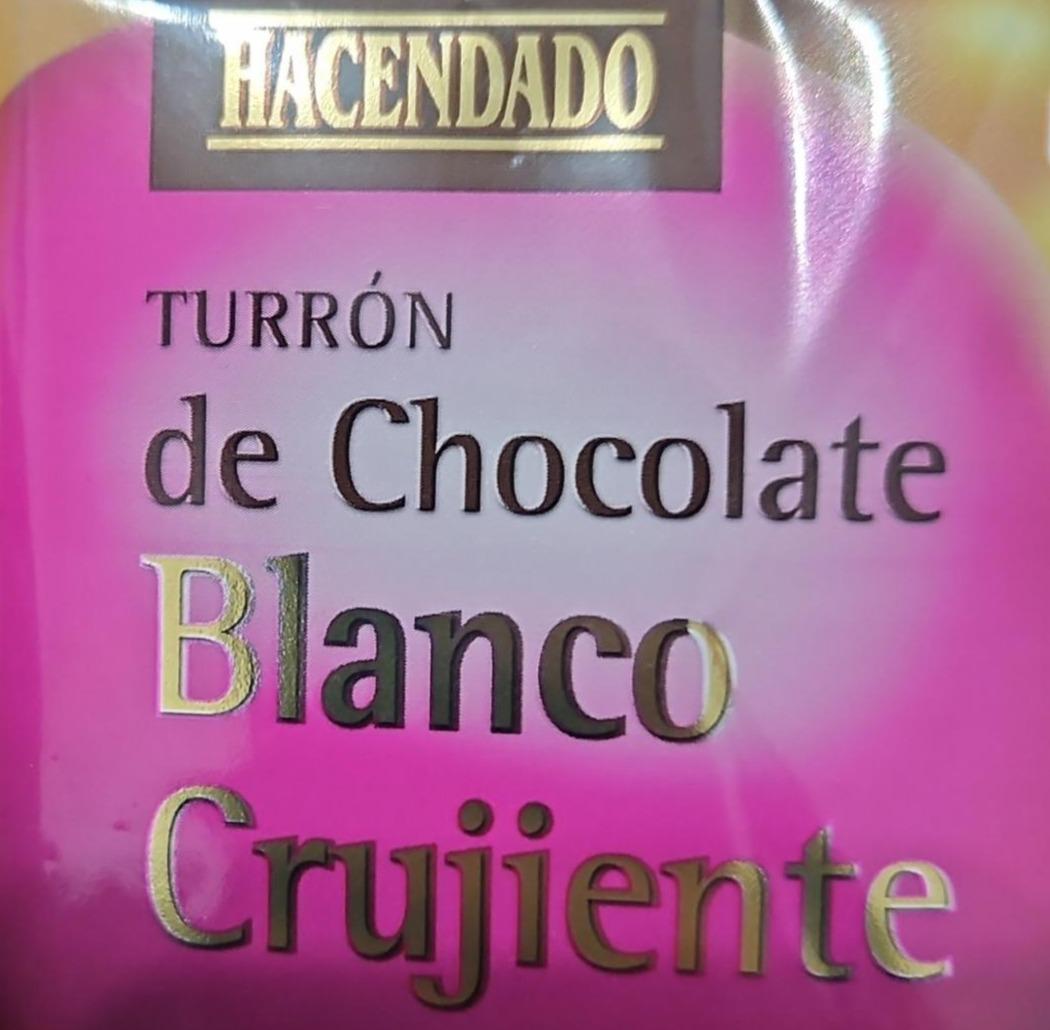 Фото - Turrón de chocolate blanco crujiente Hacendado