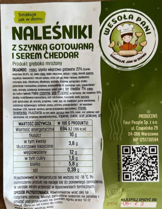 Фото - Naleśniki z szynką a serem cheddar Wesoła Pani