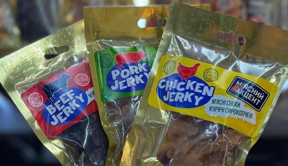 Фото - М'ясні снеки курячі сирокопчені Pork Jerky М'ясний Акцент