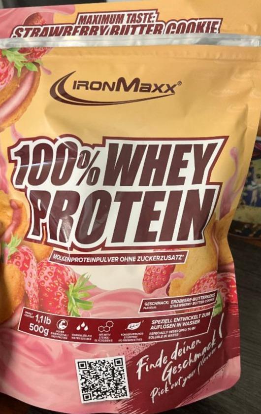 Фото - Протеїн 100% Whey Protein Strawberry Butter Cookie IronMaxx