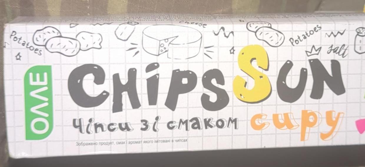 Фото - Чіпси зі смаком сиру Chips Sun Олле