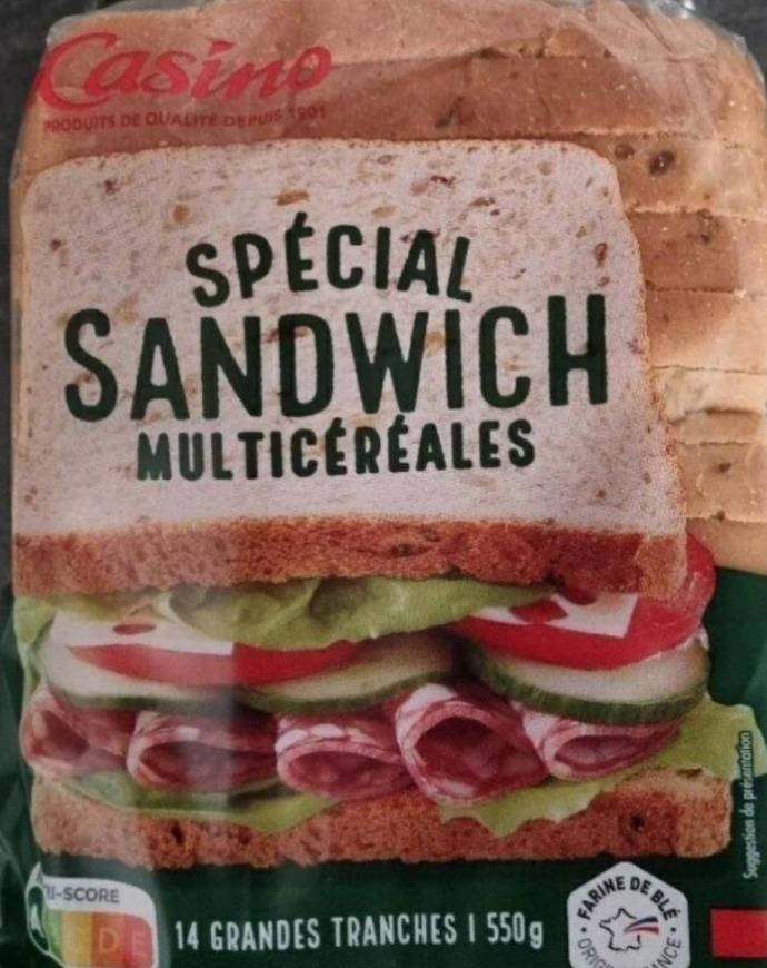 Pain de mie spécial sandwich complet - Casino - 550 g