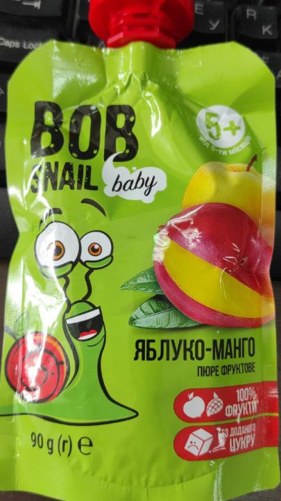 Фото - Пюре фруктове Яблуко-манго Bob Snail