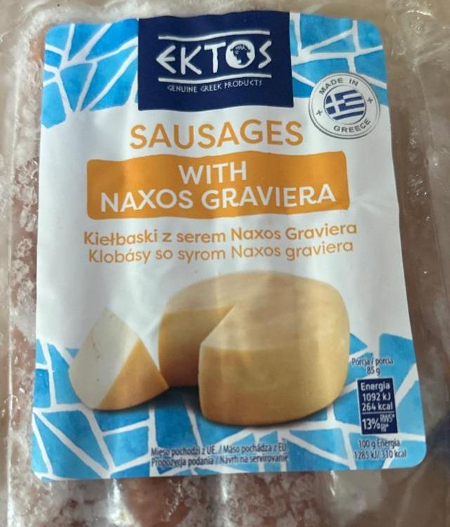 Фото - Kiełbaski z serem Naxos Graviera Ektos