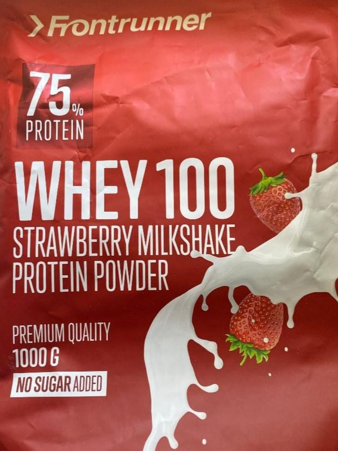 Фото - Whey 100 strawberry milkshake protein powder 75% protein Frontrunner