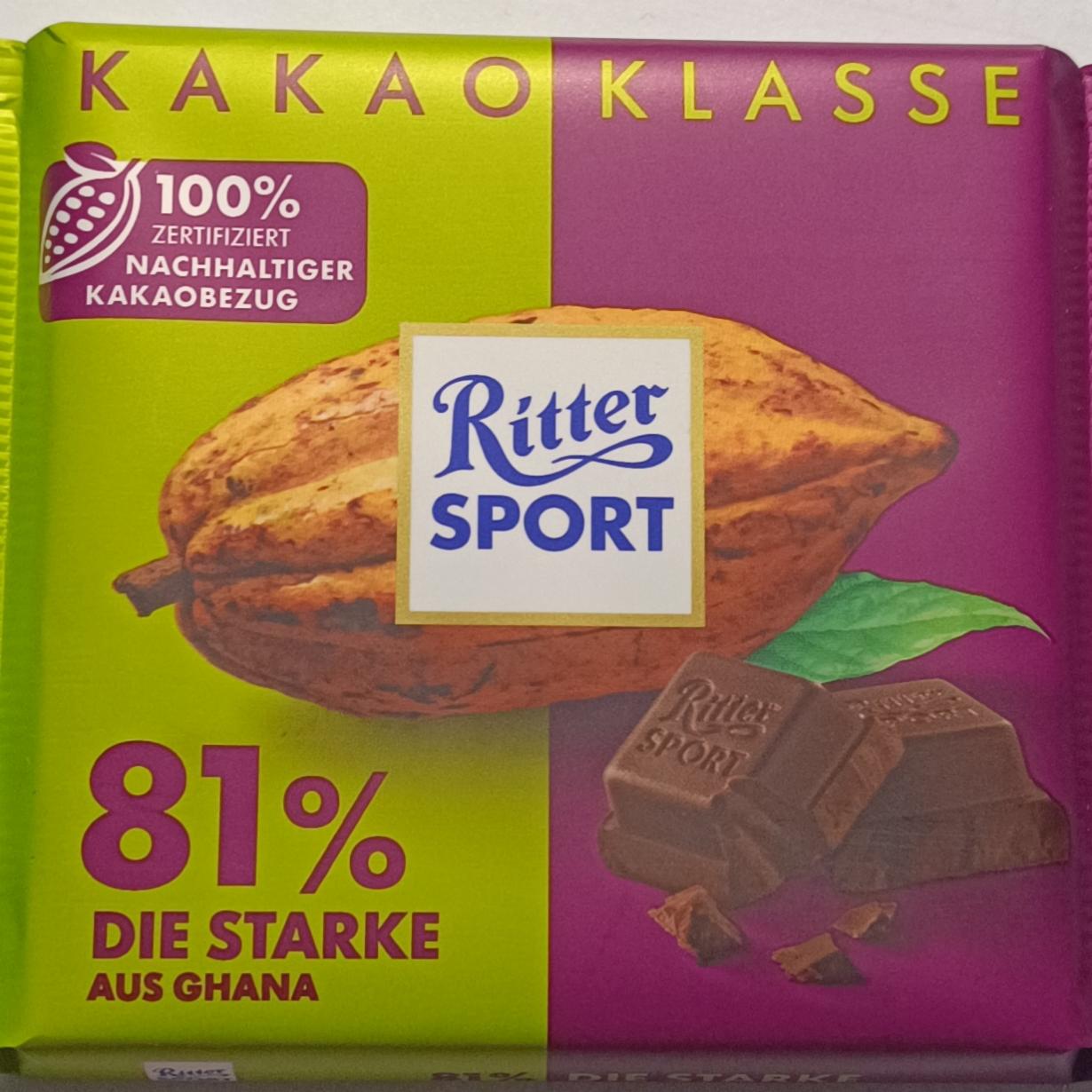 Фото - Шоколад чорний 81% Die Starke Ritter Sport