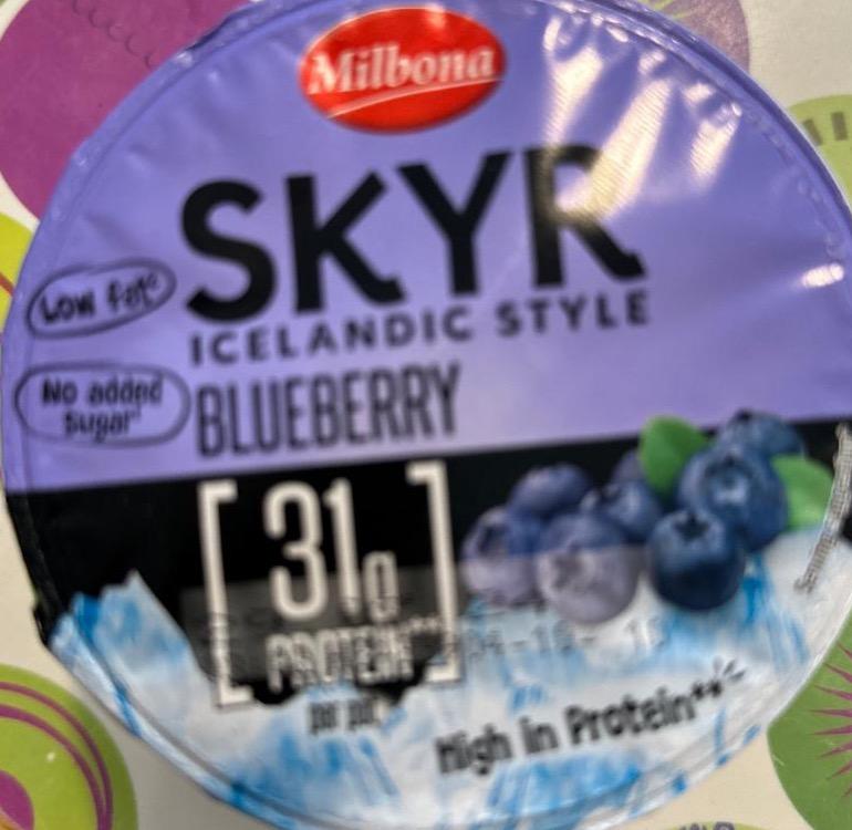 Фото - Skyr icelandinic style blueberry protein Milbona