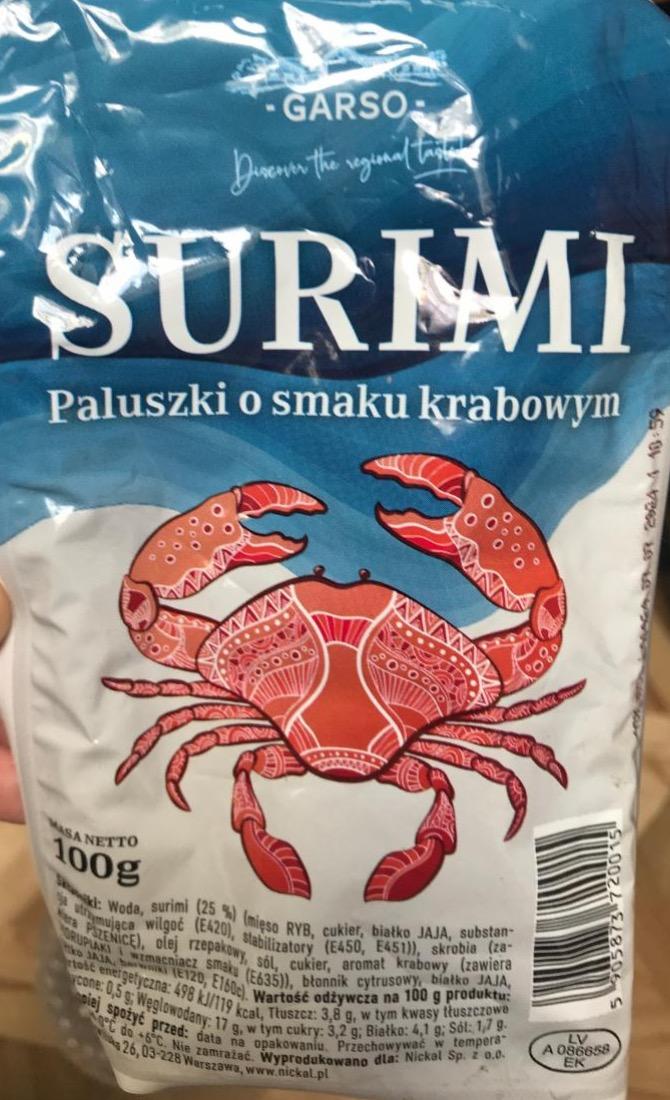 Фото - Surimi paluszki o smaku krabowym Garso