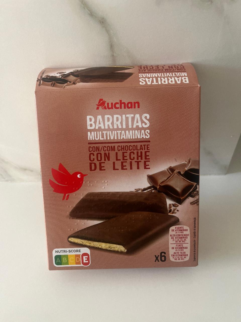 Фото - Barritas Multivitaminas con chocolate con leche Auchan