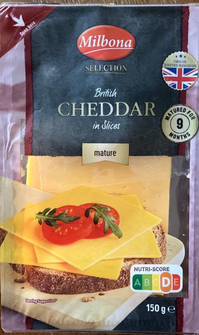 Фото - British cheddar in slices mature Milbona