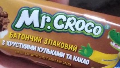 Фото - Батончик злаковий з хрусткими кульками та какао Mr croco