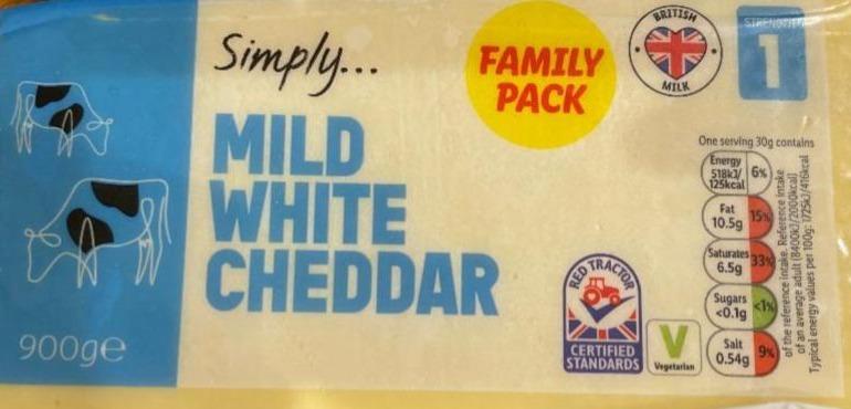 Фото - Mild white cheddar Simply