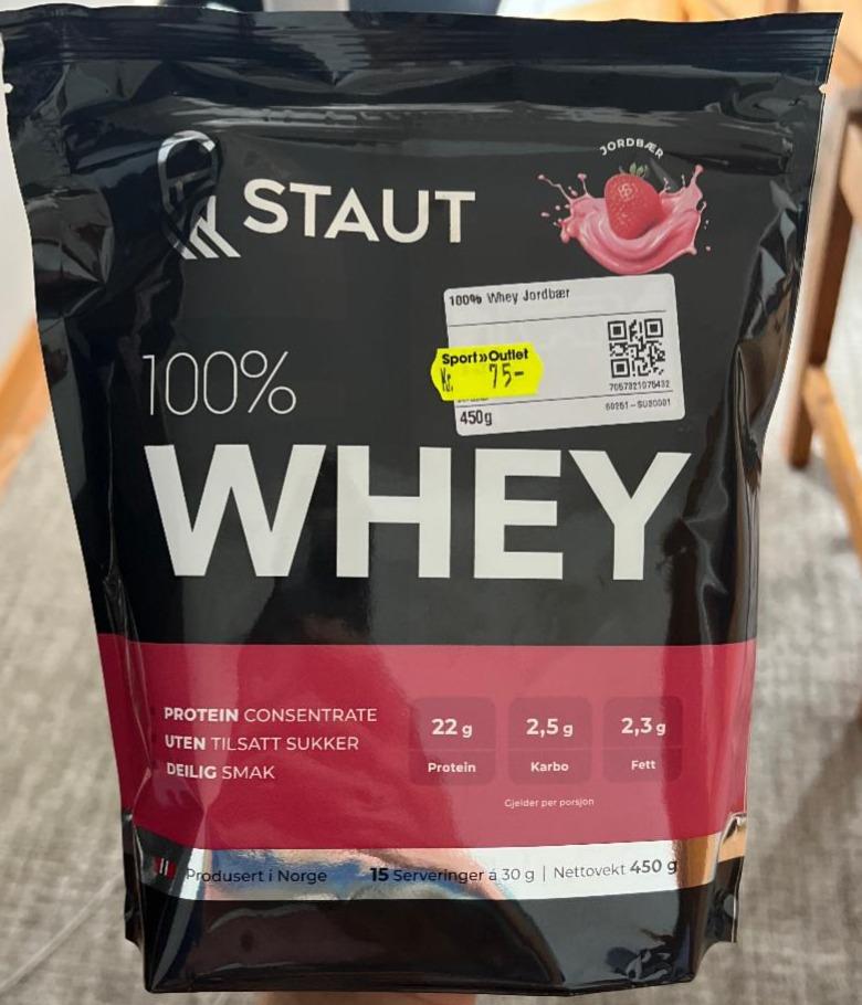 Фото - 100% whey protein consentrate jordbær Staut