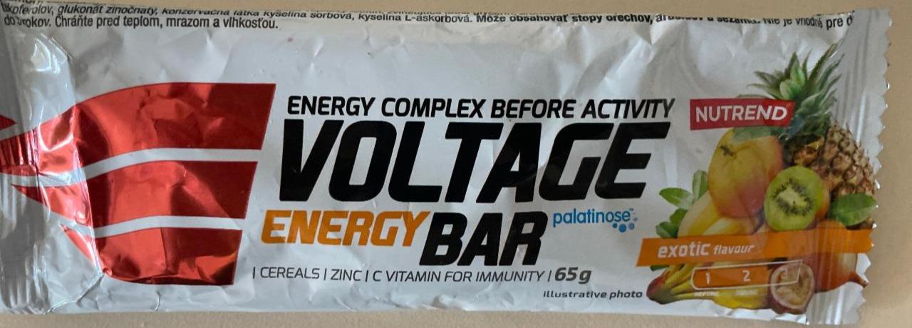 Фото - Voltage Energy Bar exotic flavour Nutrend