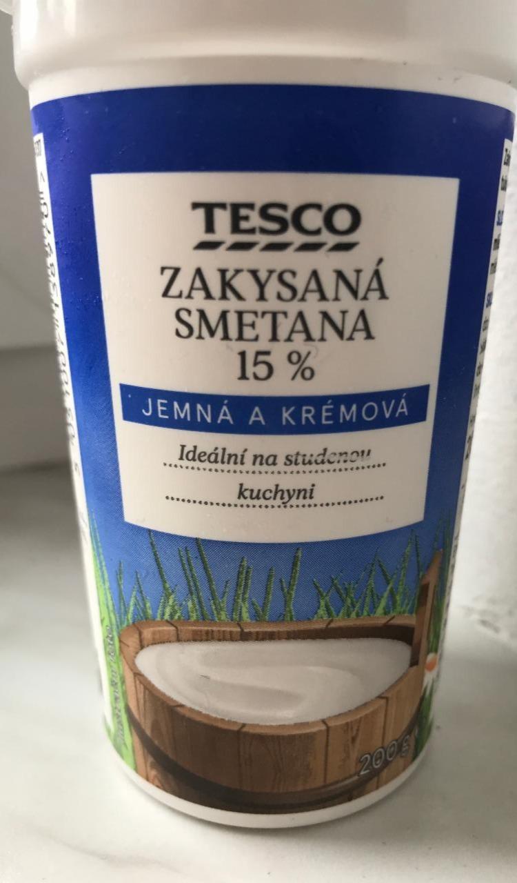 Фото - Zakysaná smetana 15% Tesco