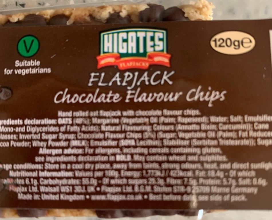 Фото - Flap jack Chocolate Flavour Chip Higates