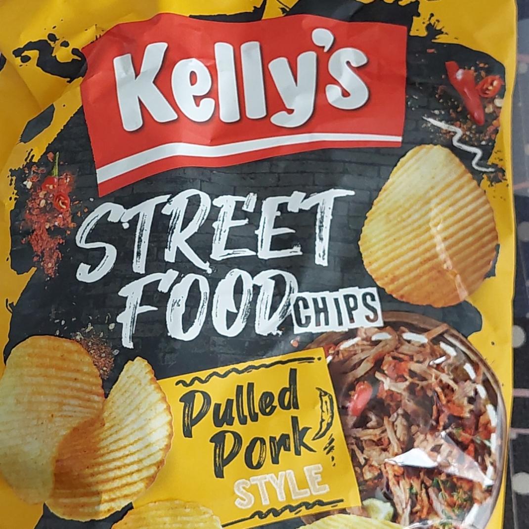 Фото - Чіпси рифлені зі смаком свинини Street Food Chips Pulled Pork Kelly's