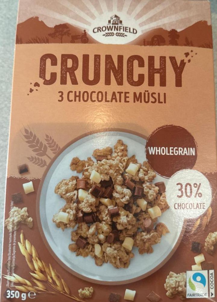 Фото - Crunchy 3 chocolate müsli Crownfield