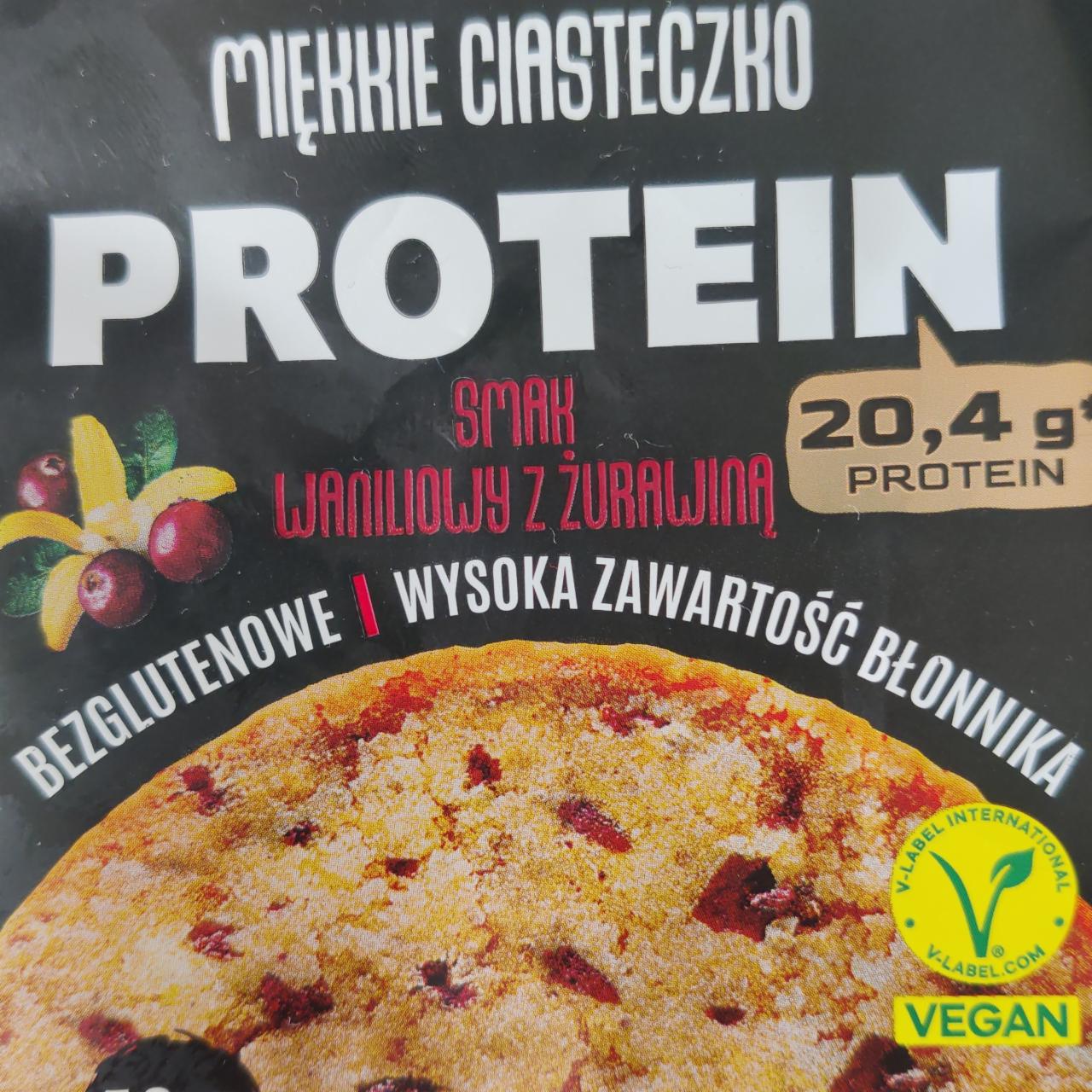 Фото - Miękkie ciasteczko protein smak waniliowy z żurawiną Sondey