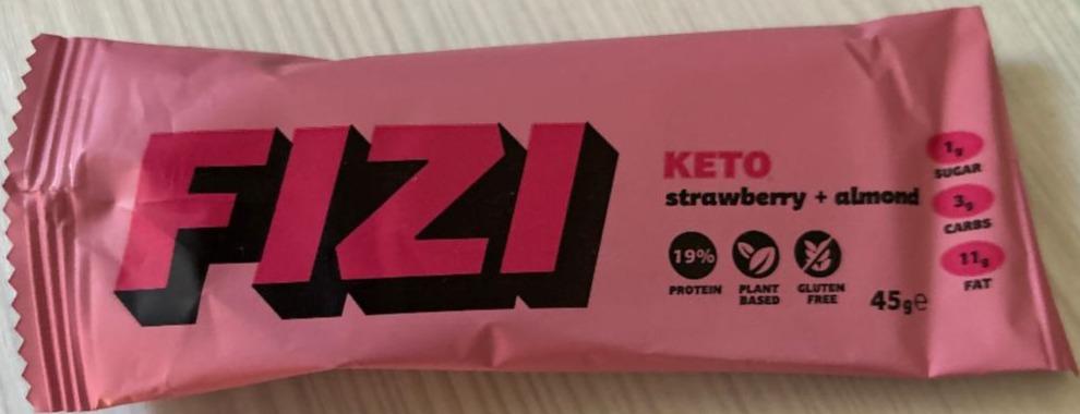 Фото - Батончик протеїновий Strawberry+almond Keto Fizi