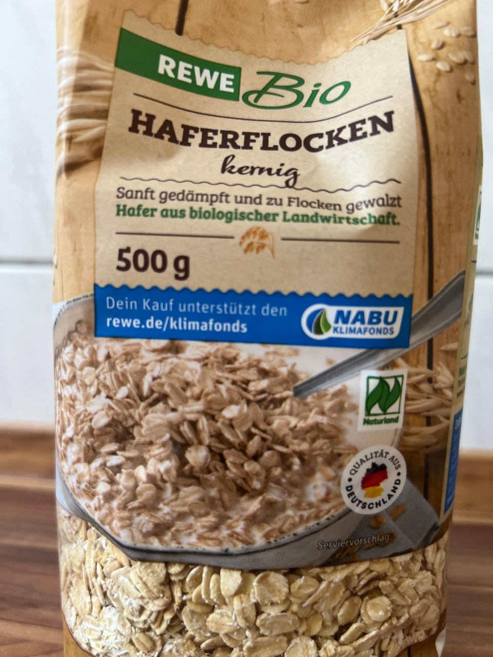 Фото - Haferflocken kernig Rewe Bio