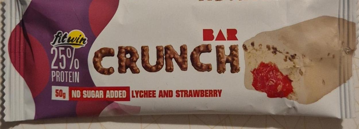 Фото - Протеїновий батончик Crunch bar Lychee&strawberry FitWin