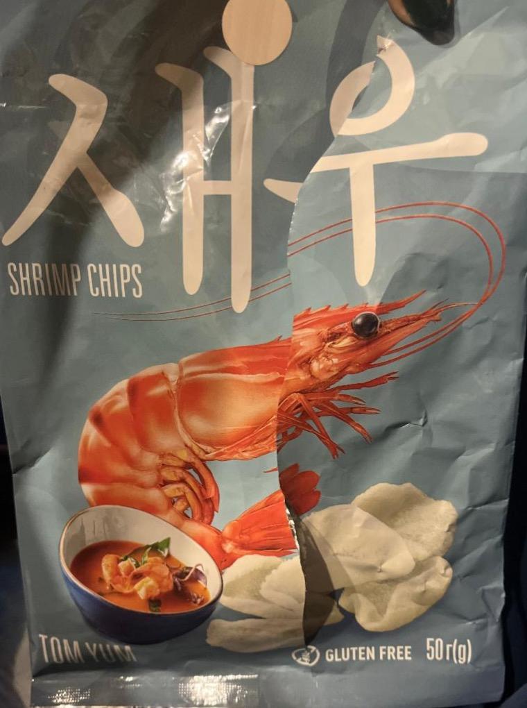 Фото - Чіпси креветкові tom yum chips Shrips