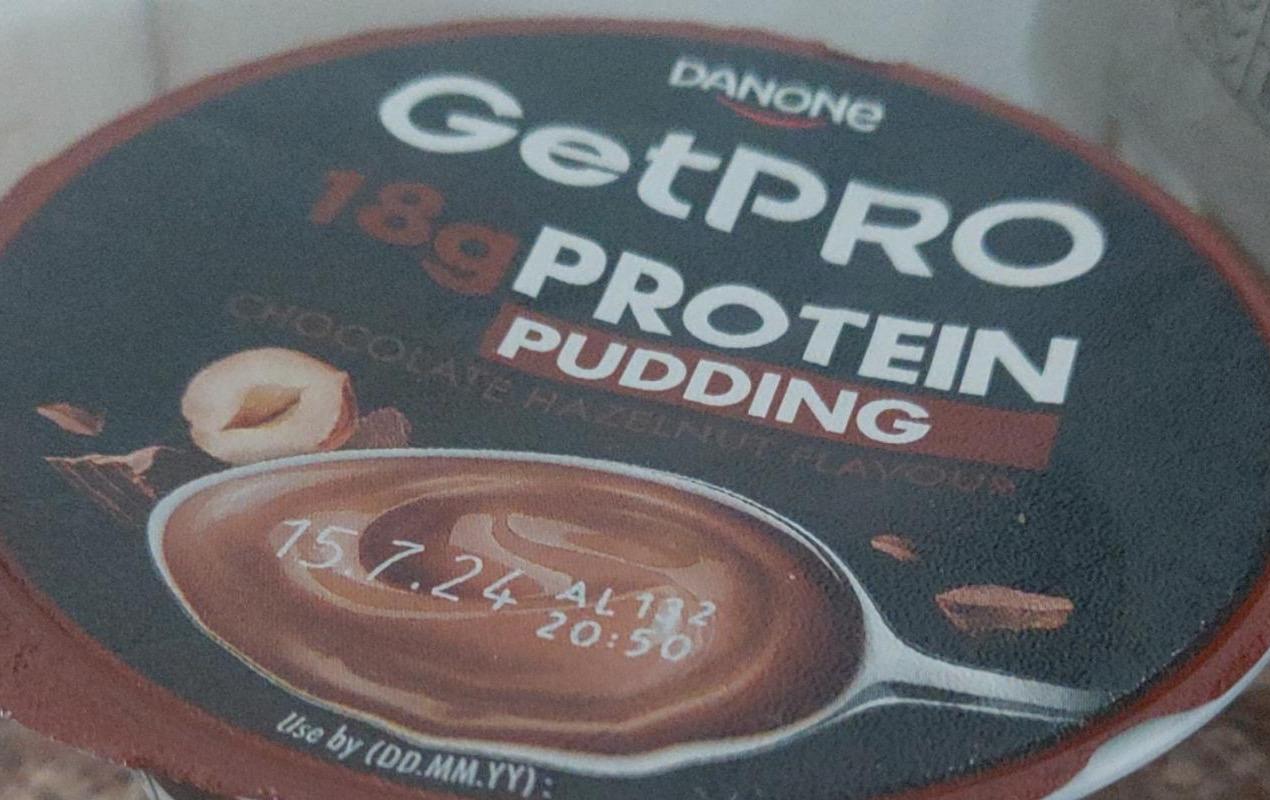 Фото - Getpro 18g protein pudding chocolate hazelnut flavour Danone