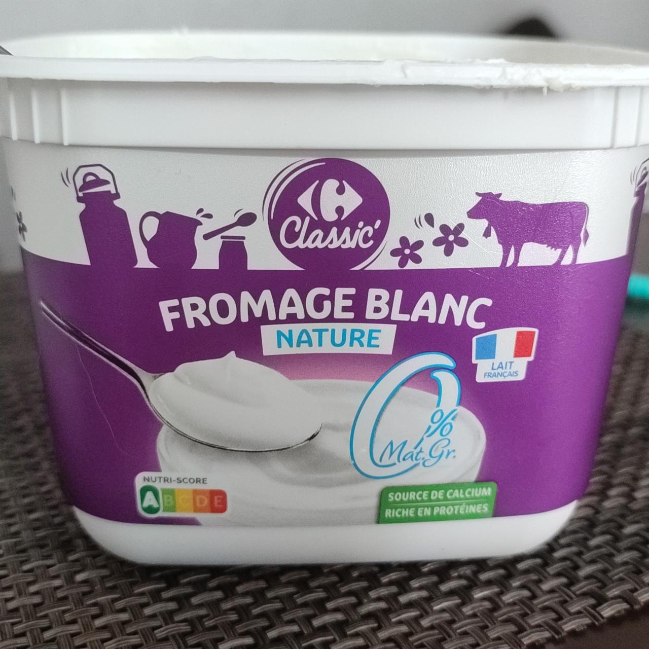 Фото - Fromage Blanc 0% Nature Carrefour