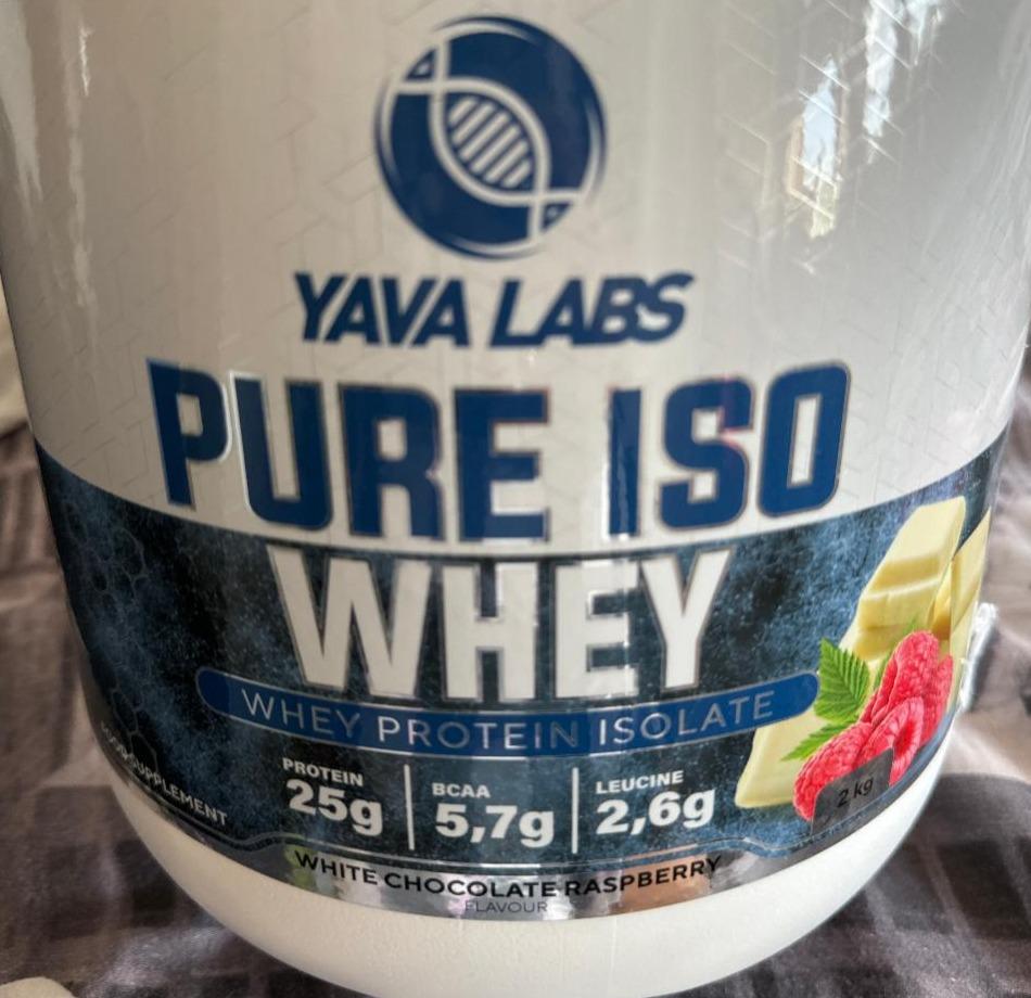 Фото - Pure iso whey protein white chocolate raspberry Yava Labs