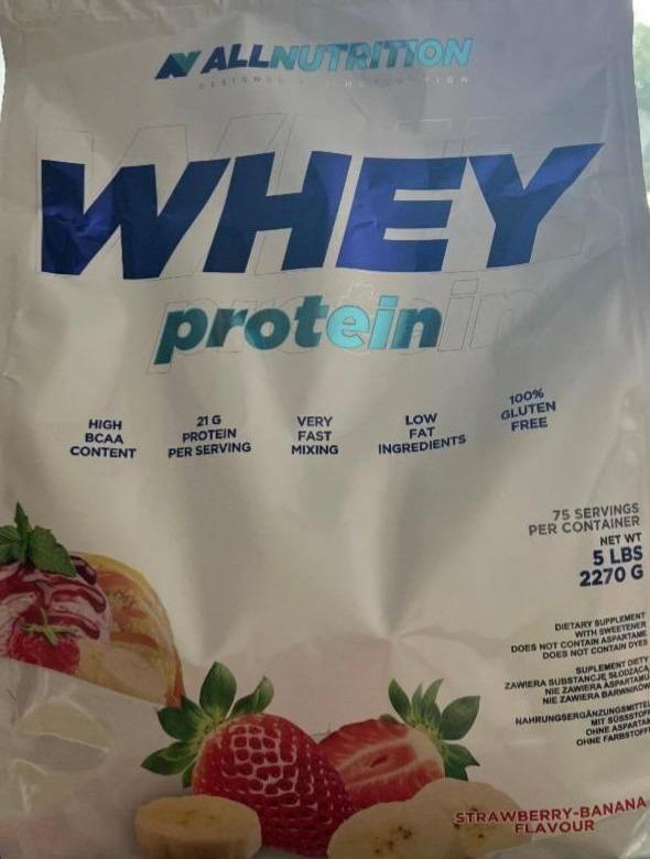 Фото - Whey Protein jahoda banán Allnutrition