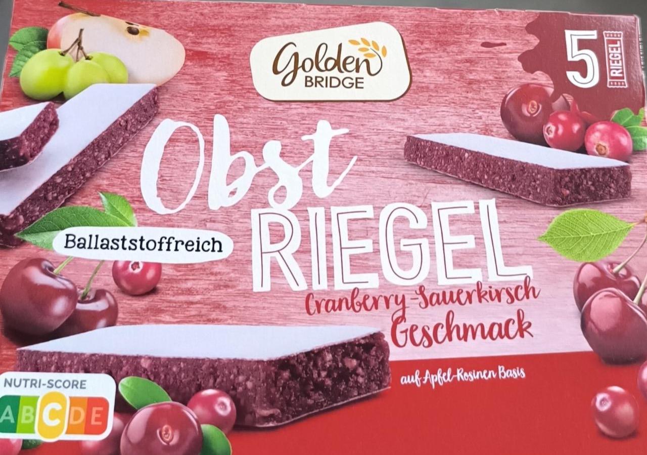 Фото - Obst riegel cranberry sauerkirsch geschmack Golden Bridge