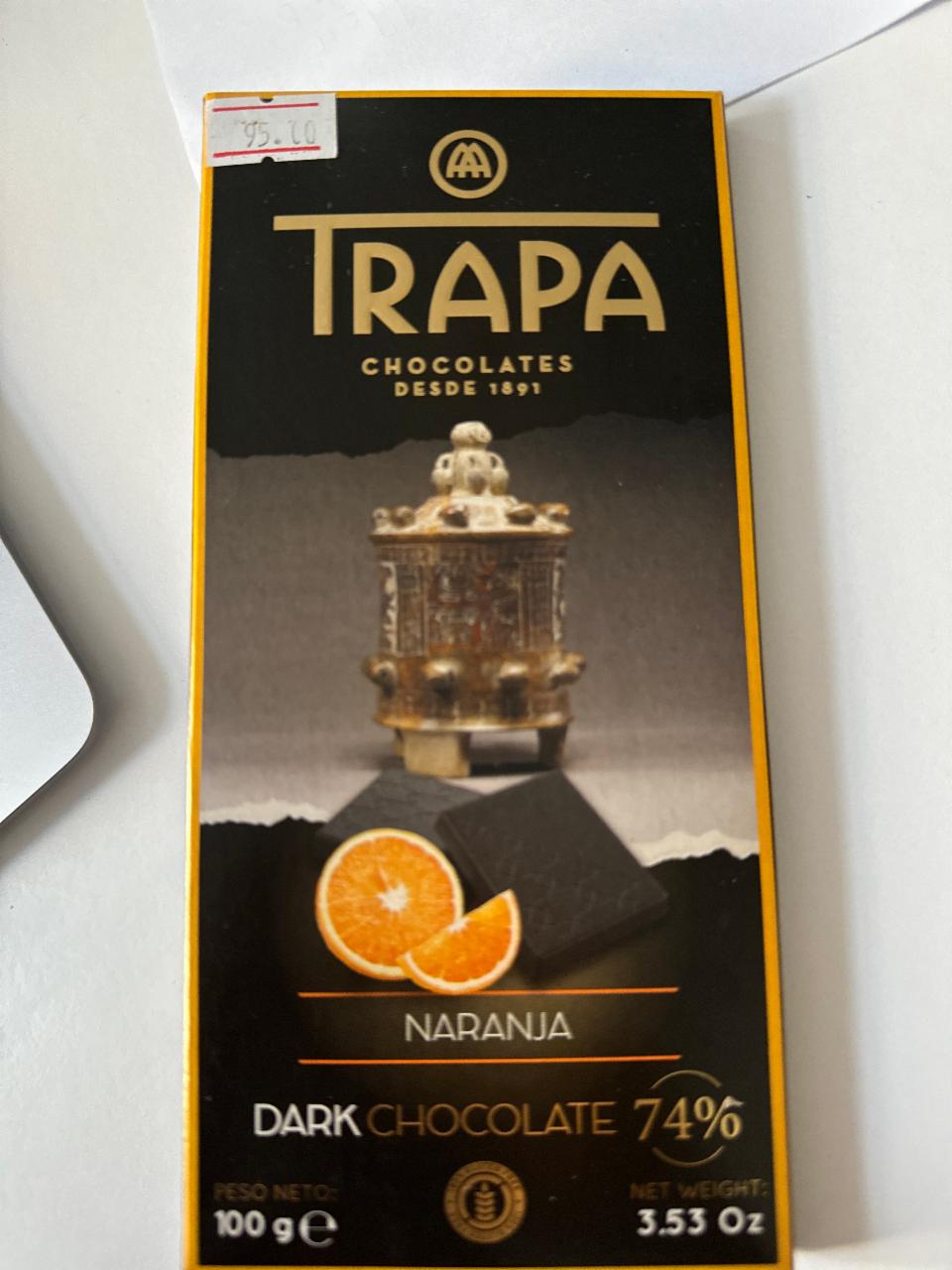 Фото - Шоколад чорний 74% Dark Chocolate Trapa