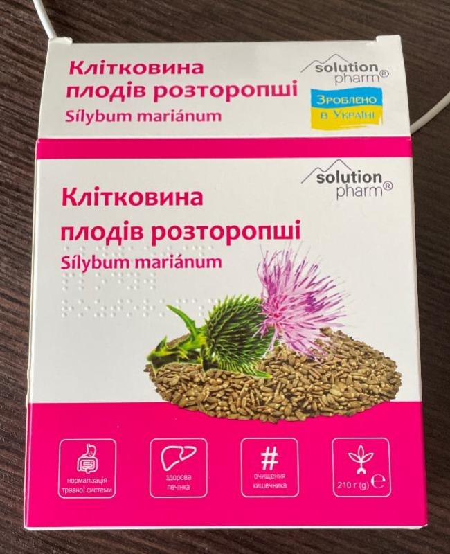 Фото - Клітковина плодів розторопші Solution Pharm