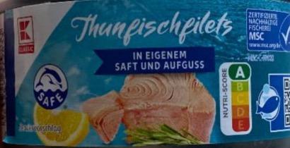 Фото - Thunfischfilet in eigenem saft und aufguss K-Classic